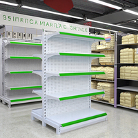 Présentoir moderne LICHEN simple face pour usage léger, étagères de supermarché rotatives personnalisées et peu encombrantes, étagère à chaussures métallique