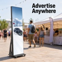 Pantalla LED Plegable Portátil de Alto Brillo, Cartel Digital para Comercios, Restaurantes, Interiores y Exteriores, OEM