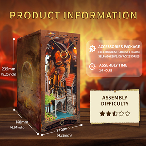 Hamaileon Kits <span class=keywords><strong>de</strong></span> construction <span class=keywords><strong>de</strong></span> niches à livres DIY, modèle miniature en bois, kit <span class=keywords><strong>de</strong></span> modèle miniature, porte-<span class=keywords><strong>livre</strong></span>, bibliothèque assemblée (Le Seigneur des <span class=keywords><strong>anneaux</strong></span>-SQ05) - Product Image 2