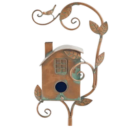 Cage de perroquet en métal à motif solide forme personnalisable finition marron maison d'oiseaux pour la maison jardin fermeture à bouton pression