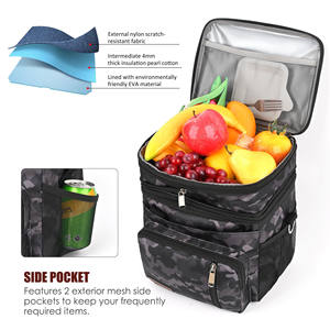 Mochila Nevera Grande para Picnic, Aislada para Cerveza, con Asa de Cuero, Bolsas Térmicas Ecológicas de Lona con Impresión Personalizada para Almuerzo - Product Image 4