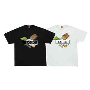 Японская уличная одежда LDB, хлопковая 100, унисекс, белая футболка, новые стили, 2023, хип-хоп, Мужская одежда, футболка оверсайз