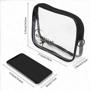 Bolsa de Cosméticos Transparente Impermeable de Viaje con Cierre y Logotipo Personalizado, Organizador de PVC Transparente para la Playa - Product Image 4