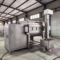 Automatische hydraulische kolomheftruck voor voedselverwerking, geschikt voor vlees, groenten, fruit en materiaaltransport.