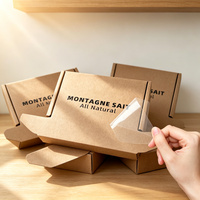 Autocollants de transfert UV DTF personnalisés, étiquettes de logo en cristal imperméables pour l'emballage de boîtes en carton kraft