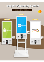 Impresora de escáner de código QR NFC Restaurante de comida rápida Android y Windows Touch Self Service Pedido Pago Pedido Totem Kiosk