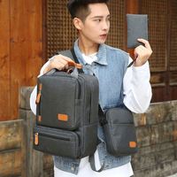 Logo personnalisé Vente en gros d'usine Sac pour ordinateur portable grande capacité 3 en 1 personnalisé Sac à dos avec chargement USB Sac à dos professionnel Ensemble de sacs pour ordinateur portable