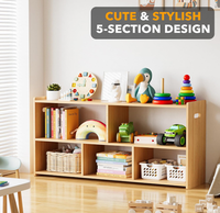 Étagère à livres pour enfants en bois écologique moderne personnalisable à 5 compartiments, style Montessori, à face ouverte, pour les écoles maternelles