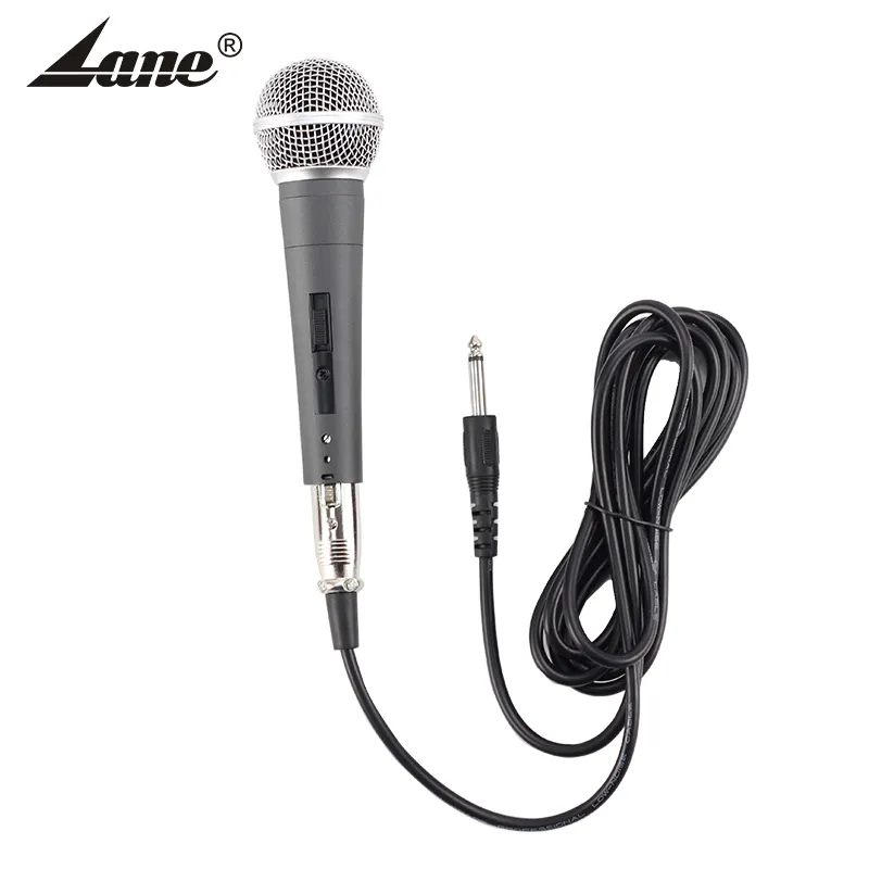 LANE S-Q65 cable 6,35mm-3m profesional dinámico Vocal micrófono alámbrico o Karaoke de la etapa de estudio de grabación