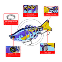 Señuelo de Pesca Biónico Profesional Multiarticulado de 6 Segmentos, Cebo Duro Realista de ABS con Acción S, Hundimiento Lento, Venta al por Mayor