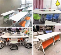 Table de formation scolaire mobile en bois avec structure en acier au design moderne GUANGWEI, bureau d'étude pour étudiants en classe