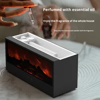 Diffuseur d'huiles essentielles aromatiques pour cheminée, diffuseur de flamme colorée, humidificateur de cheminée avec télécommande pour la maison et le bureau