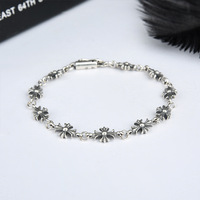 Bracelet unisexe tendance style Crocs, motif lettres vintage, dés, scouts, croix florale, design floral intégral, strass dorés