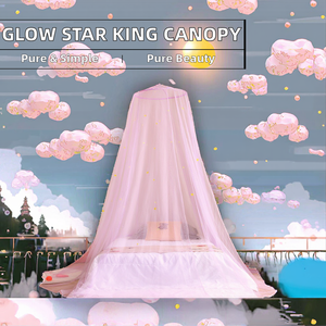 Factory Folded King Size All-Season Cone Shape Mosquito <b>Net</b> Canopy Glow Dark for Bedroom Decor Home Use <b>Mesh</b> Material - Product Image 2