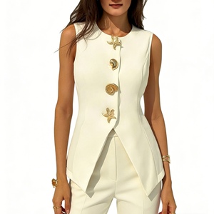 Nuevo Top con Cuello en V de Estilo Artístico Británico para Mujer, Top Holgado con Cintura Definida, Chaleco de Moda - Product Image 1