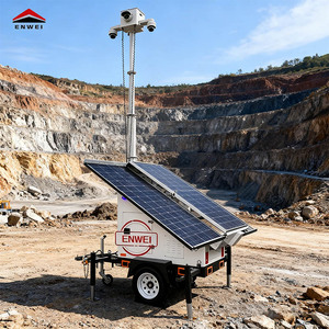 Générateur solaire mobile portable sur remorque avec 3 panneaux solaires monocristallins de 400W <span class=keywords><strong>pour</strong></span> chantier de construction - Product Image 6