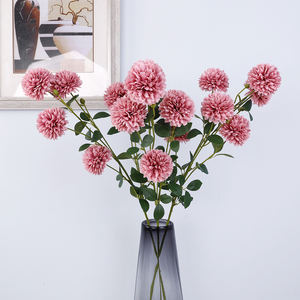 Haute qualité Faux 6 tête <span class=keywords><strong>boule</strong></span> de chrysanthème soie artificielle tissu fleurs buissons pour la maison mariage <span class=keywords><strong>fleur</strong></span> événement fête décoration - Product Image 2