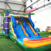 WINSUN US Warehouse Ready Ship PVC Fireproof Easy Setup Custom Size Inflatable Water Slide Bouncy House Castle Swimming Pool