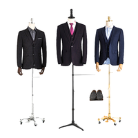 Mannequin de costume d'affaires pour hommes veste de manteau factice pour homme avec bras en bois flexibles Mannequin de demi-corps supérieur blanc
