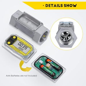 1.5インチデジタルタービン水流計OEMサポート0.5% 精度スレッド接続10-73.5GPMメータリングレンジ - Product Image 5