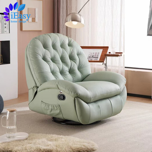 Foshan moderno personalizzato europeo a dondolo girevole trapuntato in pelle naturale sedia reclinabile sedia reclinabile india sedia reclinabile elettrica - Product Image 2