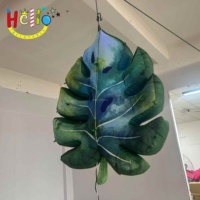 Sculpture géante gonflable en forme de feuille de Monstera, plante tropicale suspendue, pour la décoration de mariage et de fête