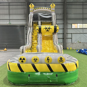 <span class=keywords><strong>Toboggan</strong></span> gonflable jaune et noir avec option piscine humide ou sèche à vendre - trampoline gonflable - Product Image 2