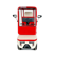 Quadricycle électrique à double usage Holladay, 4 roues, pliable, avec table, chariot électrique pour passagers, auvent anti-pluie, scooter électrique de tourisme