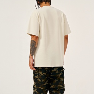 T-shirts Boxy à Épaules Tombantes Tendance – Essentiels d'Été – T-shirt Uni en Coton Lourd de Haute Qualité – T-shirt Oversize Vierge pour Homme - Product Image 4