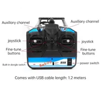 Simulateur de vol Flysky FS-SM600 RC à 6 canaux pour G7 Liftoff FPV Freerider PhoenixRC, matériau composite, sans batterie