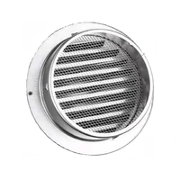 Couvercle de bouche d'aération murale de 4 pouces Grille d'échappement ronde en acier inoxydable Sortie d'aération murale Hotte de sécheuse