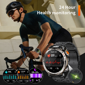 Montre connectée LIGE BWHT30 (7 jours) pour hommes, détecteur d'argent, boussole, suivi d'activité physique, assistant vocal IA, iOS Android - Product Image 3