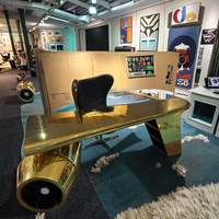 Ensemble de bureau et chaise en aluminium durable de style industriel rétro pour la maison et le bureau, meubles de style loft