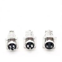 Connecteur GX16 3 broches XLR 16 mm, adaptateur femelle, coque ronde en métal