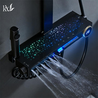 Sistem Shower Digital Termostatis Kuningan H59 Komersial dengan Set Rainfall Waterfall untuk Proyek Teknik Hotel Kustom