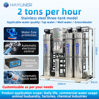 Sistem RO Otomatis 1000LPH Instalasi Reverse Osmosis dengan Filter Multi-media dan Softener untuk Pengisian Air Menara Pendingin