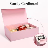 Caja de regalo de cartón grande de 13,8x8,5x4,3 pulgadas con tapas magnéticas para almacenamiento de relleno de papel triturado de cinta de tarjeta