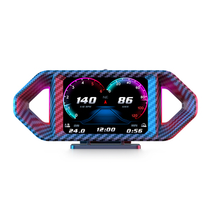 Mô hình mới của đồng hồ đo 2025 tự động mô phỏng sợi carbon OBD + GPS đo P26 xe HUD đầu lên hiển thị với đa ngôn ngữ Đồng hồ tốc độ - Product Image 1
