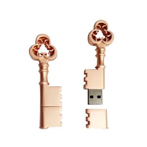 Memoria USB 2.0 de 16 GB, Nuevo Estilo, Venta al por Mayor, Caja de Regalo Creativa, Forma de Llave, Color Oro Rosa, Metálica, Linda - Product Image 2