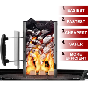 New Arrivals Heavy Duty Charcoal Chimney <b>Starter</b> BBQ <b>Fire</b> <b>Starter</b> Set - Product Image 3