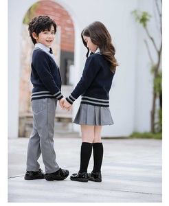 Uniforme scolaire personnalisé en gros, Cardigan, <span class=keywords><strong>pull</strong></span>, vêtements d'extérieur, costume décontracté unisexe - Product Image 6