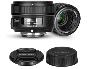 Lente YONGNUO YN50mm 50mm F/1.8 para Nikon con Montura F, Lente de Fotograma Completo AF MF, Lente Principal Estándar para Cámaras DSLR Nikon D3000, <span class=keywords><strong>D3500</strong></span>, D5000 - Product Image 5