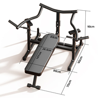 Banc de musculation multifonctionnel pliable et réglable, construction métallique, rangement pour plaques de poids, pour la musculation à domicile