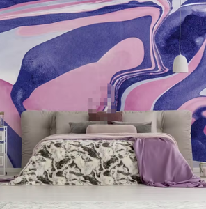 Pink <strong>Purple</strong> Mixing Color Abstract Art Peel and Stick <strong>Marble</strong> Pattern <strong>Wallpaper</strong> - Product Image 3
