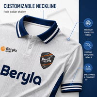 Tenue de football personnalisée Beryla pour clubs, unisexe, motif Aigle Flammant, transfert thermique, séchage rapide, maille respirante, vêtements de sport pour équipes 100%