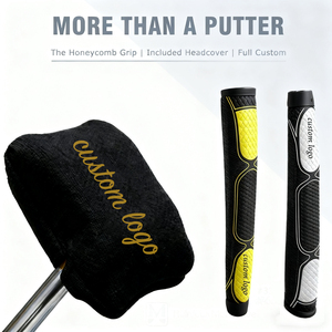 Putter de golf compact carré de style Mahjong avec logo personnalisé, face usinée CNC forgée, haute stabilité MOI pour une performance de putting de précision - Product Image 5