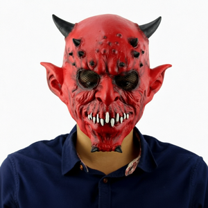 Máscara <span class=keywords><strong>de</strong></span> Demonio con <span class=keywords><strong>Cuernos</strong></span> para Halloween, Máscara <span class=keywords><strong>de</strong></span> Terror para Adultos, Disfraz <span class=keywords><strong>de</strong></span> Cosplay para Fiesta <span class=keywords><strong>de</strong></span> Halloween, Accesorios <span class=keywords><strong>de</strong></span> Látex <span class=keywords><strong>de</strong></span> <span class=keywords><strong>Diablo</strong></span> Rojo - Product Image 1