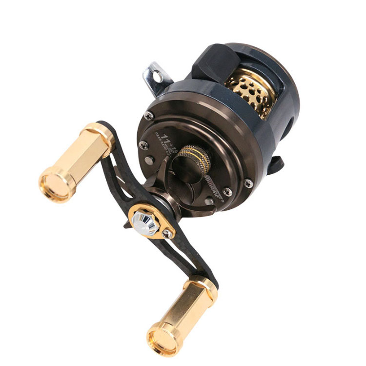 11 bearing fishing reel WEIHE 11+1DQ-JKS Round Profile Baitcast Reel for Stream Fishing, Left Hand,  Light Lure Casting, Gear Ratio 6.2:1