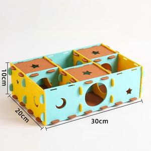 Nouveau tunnel-labyrinthe pour hamster, maisonnette de retraite et de jeu tout-en-un, nid de sommeil en feutre pour cochon d'Inde et hamster doré, petit nid pour animaux de compagnie - Product Image 6