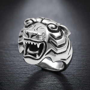 Anillo de Plata de Ley 925 de Alta Calidad con Diseño de Tigre Clásico para Hombre, con Forma de Animal, Ideal para Regalo - Product Image 2